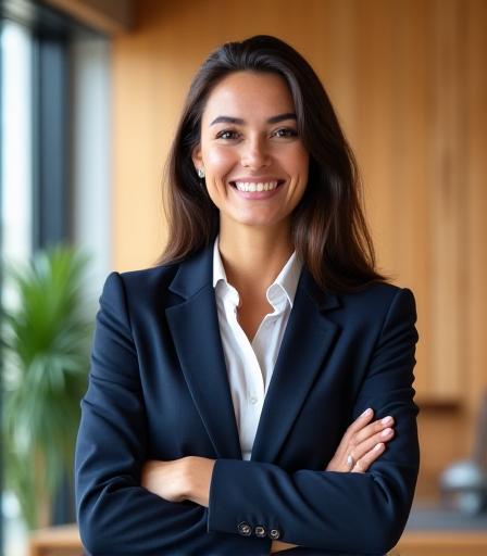 Confident professional after career coaching session lands new role